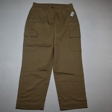 NEW Old Navy L Khaki Taylor Straight Leg Extra High Rise Trouser Womens Pants