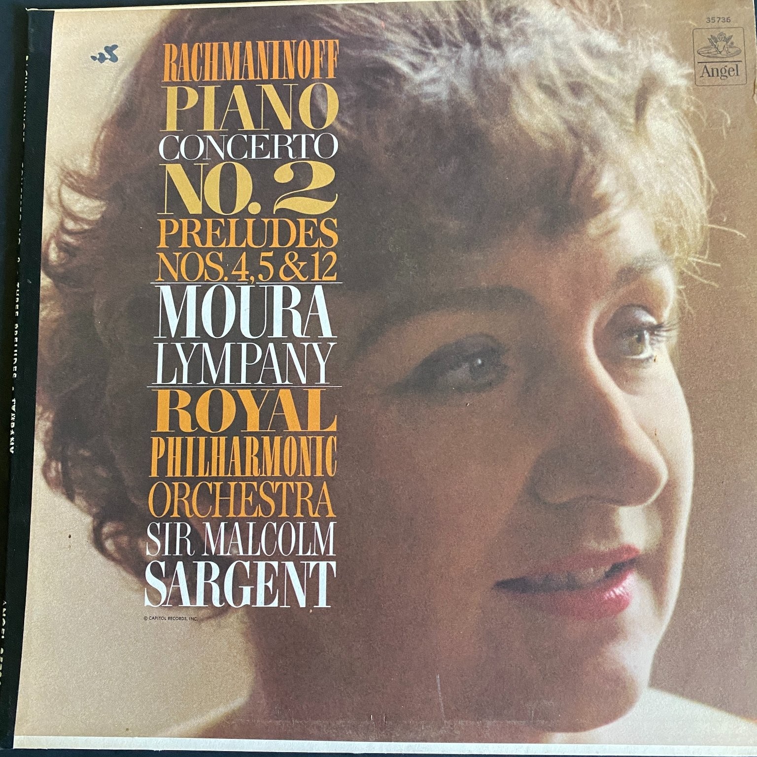 Rachmaninoff – Piano Concerto No. 2 LP Record Angel Classical 33⅓ RPM