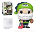 Funko Pop! Vinyl NFL Football Seattle Seahawks  Holiday Santa #197 w/ Protector