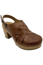 Aetrex Women's Paige Clogs Platform Walnut