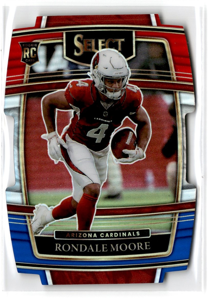 2021 Panini Select Concourse Red & Blue Die-Cut Rondale Moore #58 Rookie Arizona