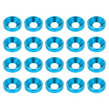 20 St&uuml;ck Senkscheiben M6 f&uuml;r Aluminiumlegierung, himmelblau