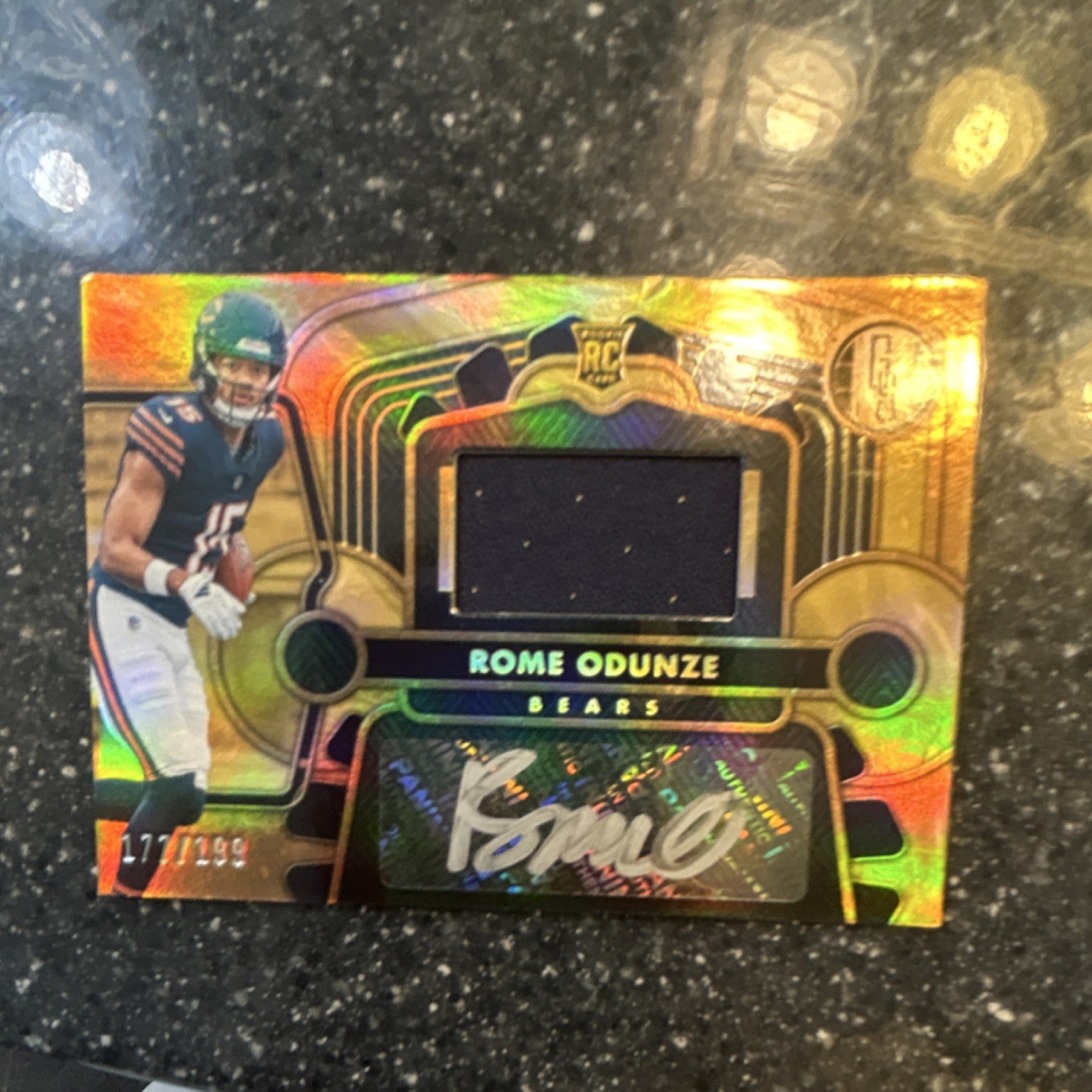2024 Panini Gold Standard Rookie Jersey Autographs Rome Odunze Bears #204 /199