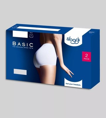 Prime Sloggi Slip Basic+ Maxi 2 Paar Farbe WEISS **