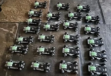 24 AFX AURORA TYCO JOHNNY LIGHTNING PULL BACK CHASSIS LOT FOR HO SLOT CARS 