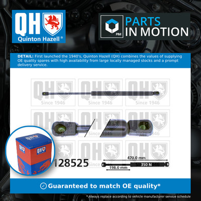 Boot Gas Strut fits OPEL CORSA C 1.8 00 to 09 Z18XE Spring Lift Tailgate Rear QH