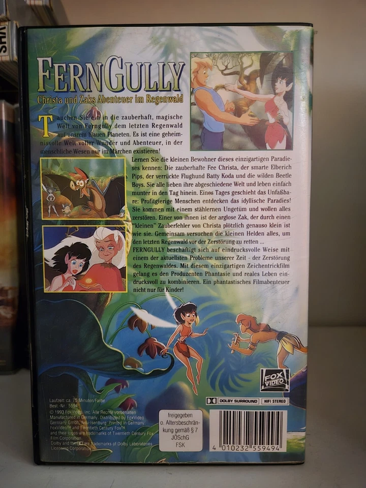 FernGully - Christa und Zaks Abenteuer im Regenwald VHS Video Kassette  - Bild 2 von 3