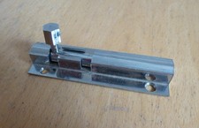 Srebrny prosty zamek szopowy drzwi przesuwny ~ 74 x 25mm