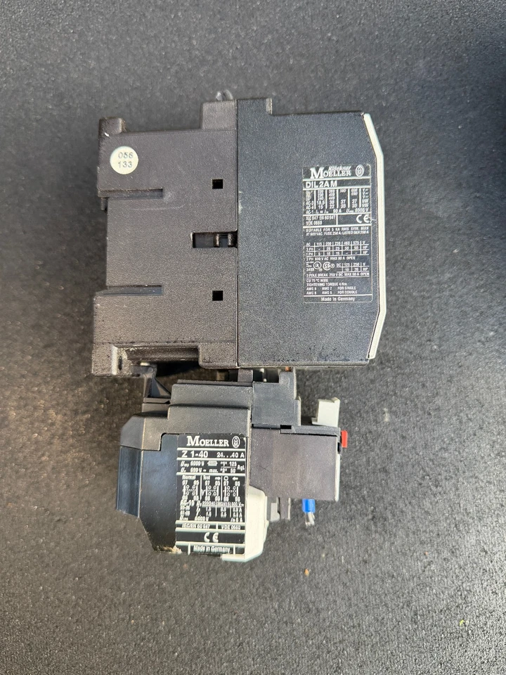 MOELLER DIL-2AM ON BLOCK w/ Z1-40 DIL2AM AC 115V CONTACTOR * Marine * Warranty - Image 3 of 4