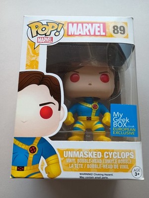 Funko POP X-Men Cyclops Unmasked #89 My Geek Box Exclusive NEU OVP