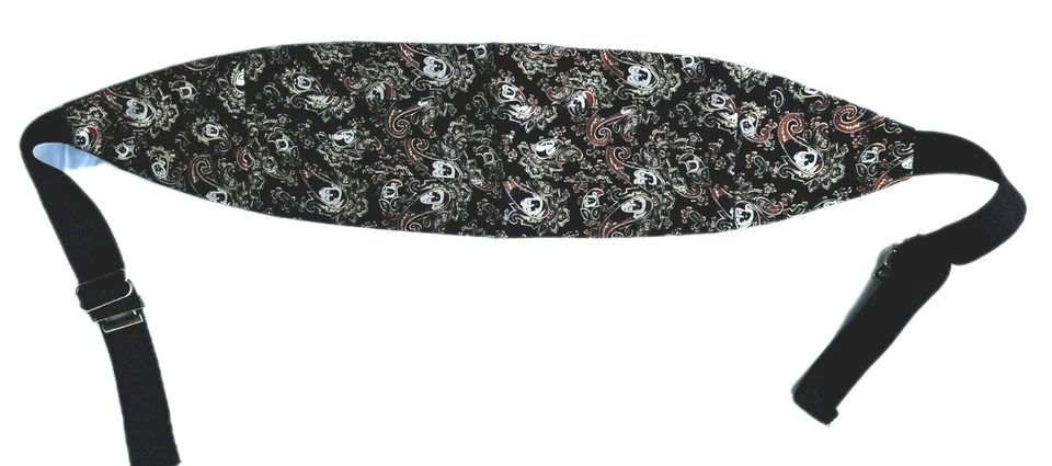 Винтажный коллекционный красный шелковый Cummerbund Disney Mickey Inc с узором пейсли Mickey Mouse - Изображение 4 из 4