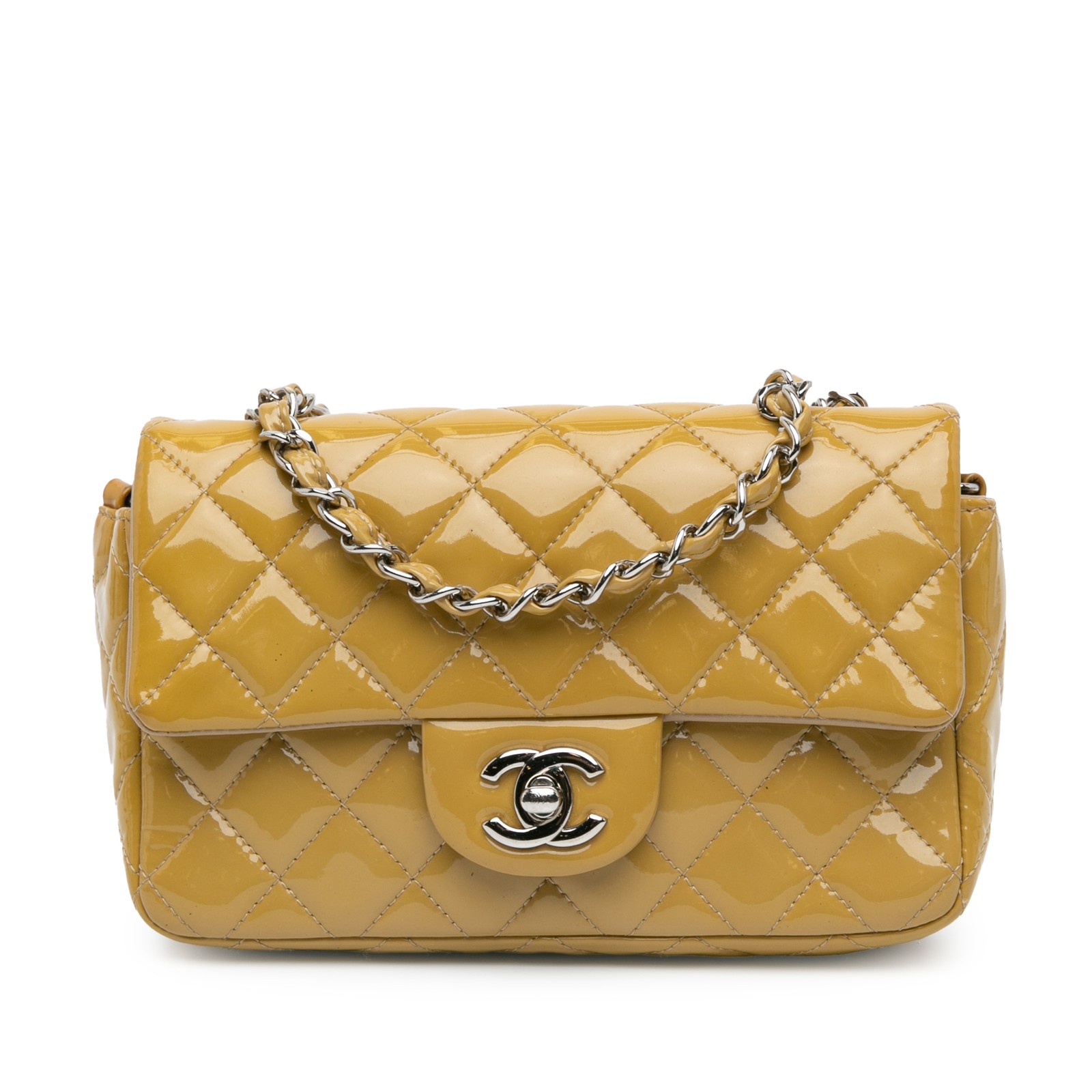 Authenticated Chanel Mini Rectangular Classic Pat… - image 1