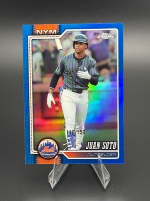 2026 Topps Chrome Juan Soto True Blue Refractor #/150 Mets #17