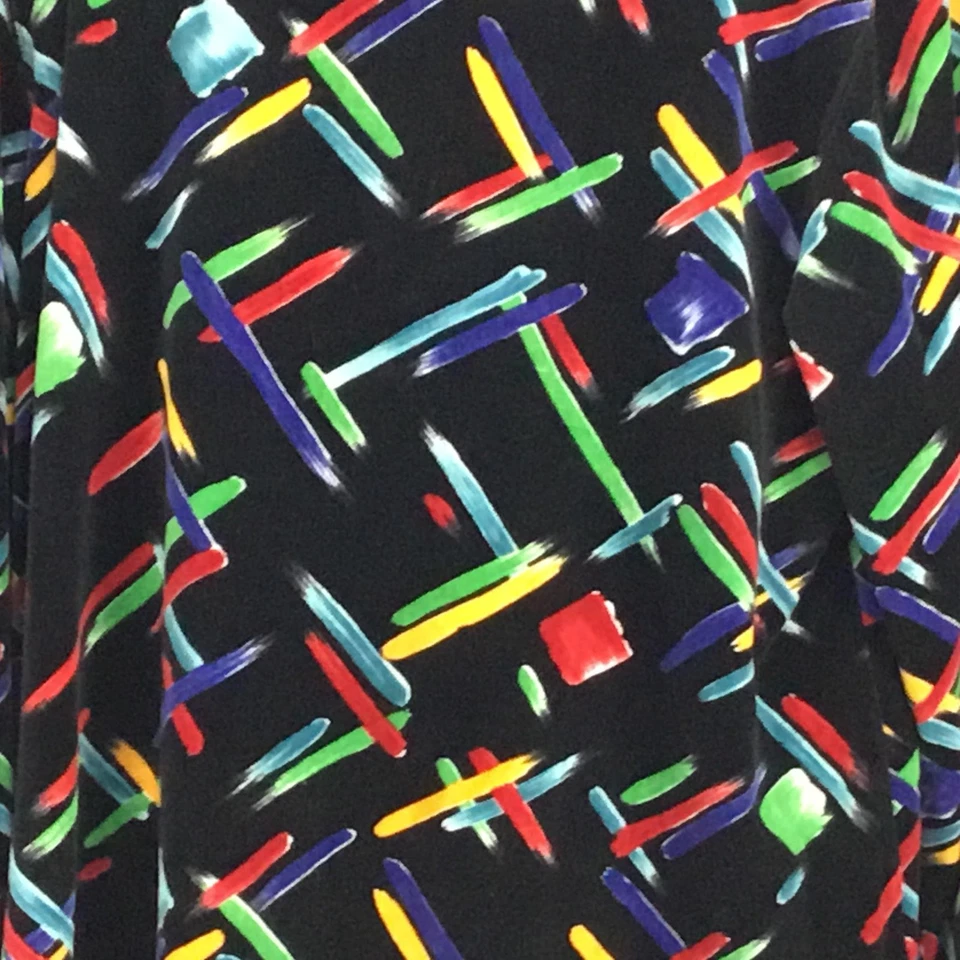 Suéter Vintage Carole Little Pullover Mujer 1X Negro Abstracto Hong Kong Foto 4 de 4