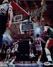 Nate Archibald Boston Celtics Signed 8x10 Matte Photo PSA Authenticated