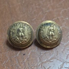 Civil War Virginia State Seal Original Metal Military Buttons Pair