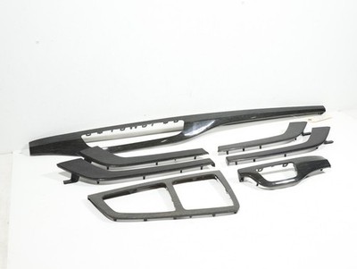17-19 AUDI Q7 4M Interior Trim Bezel Dash Door Console Panel (GRAY OAK WOOD) SET
