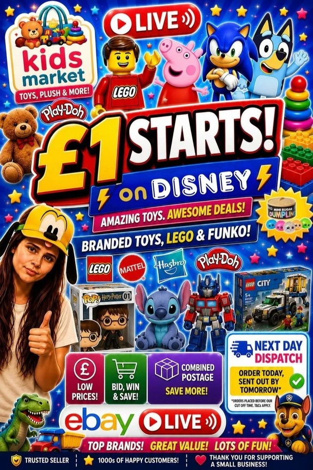 🔥 £1 Starts on LEGO, Loungefly, Disney, Branded Toys & More 🔥