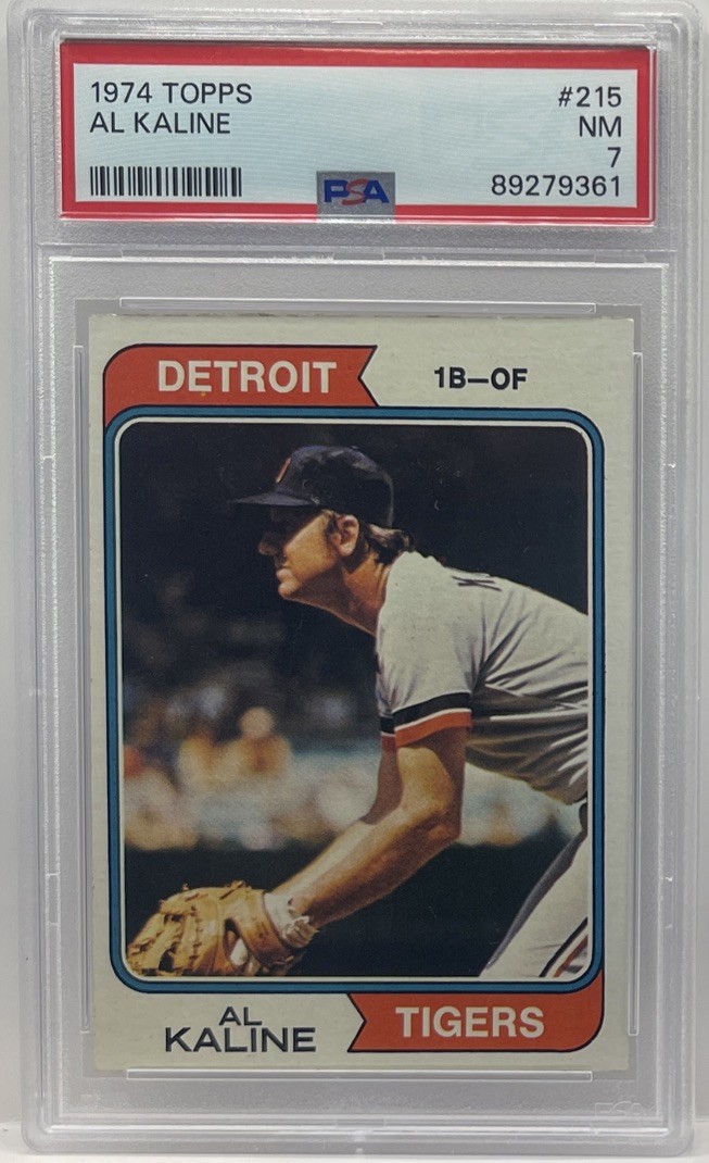 1974 Topps #215 Al Kaline Detroit Tigers HOF PSA 7 NM