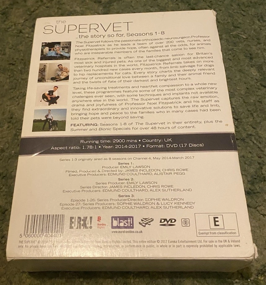 The Supervet, The story so far... Channel 4 TV Series 1-8 DVD  Noel Fitzpatrick - Image 2 of 3