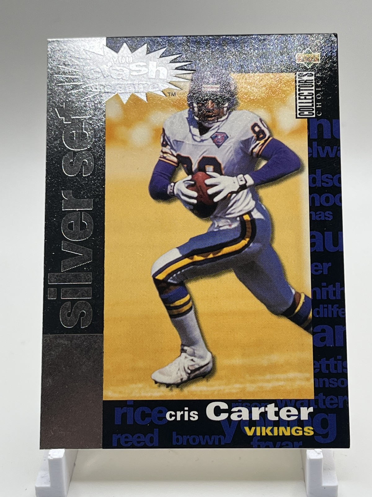 Cris Carter (Game Date-September 17) #C21a 1995 Collector's Choice Football You Crash the Game Gold