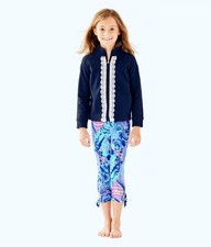 Lilly Pulitzer Girls MAIA LEGGING Twilight Blue Scale Up Pink Luxletic Sz 12 14