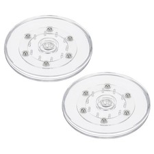 5inch Rotating Swivel Stand Turntable with Steel Ball Bearings, Clear 2 Pcs