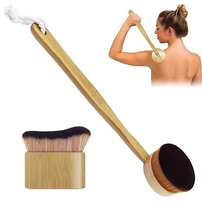 2-Piece Self Tanner Brush Set   Long Handle Lotion Applicator For Back and Kabuk