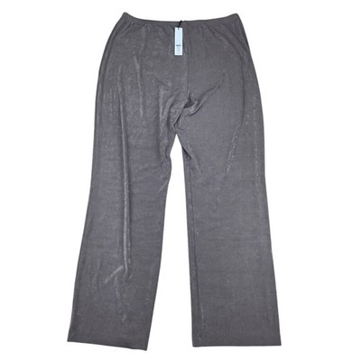 Chicos Travelers No Tummy Pants Womens Large Brown NWT