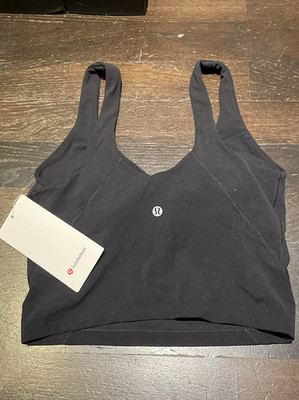 Lululemon Align Tank schwarz Größe 6 Nulu Yoga Top integrierter BH neu mit Etikett