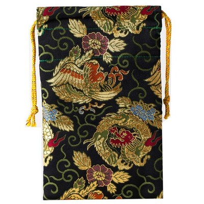 Drawstring Goshuin Book Pouch Dragon God and Phoenix Small Size Japan