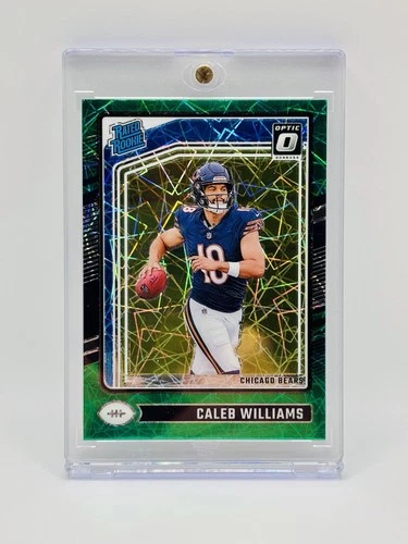 2024 Panini Donruss Optic Caleb Williams Rated Rookie #201 Green Velocity Prizm