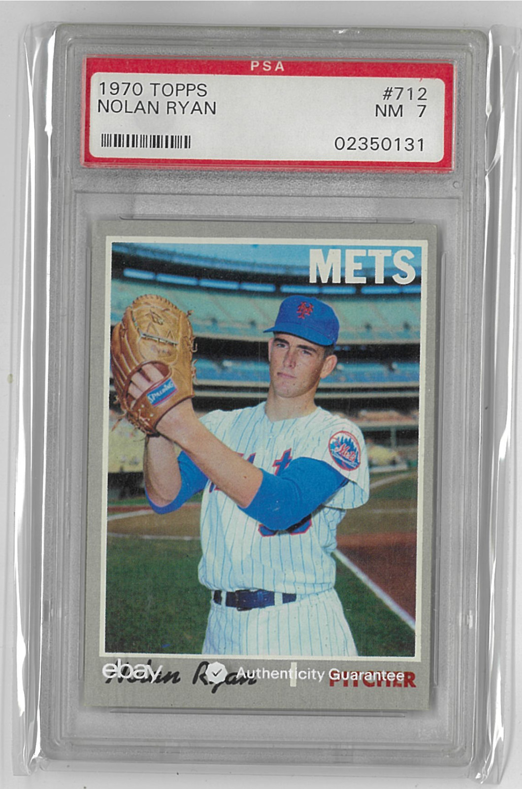 1970 Topps Baseball Cards #712 Nolan Ryan HOF New York Mets PSA 7 NM High Number