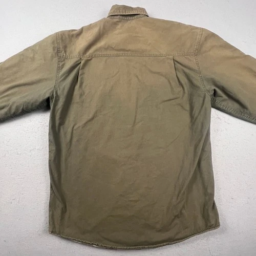 Stanley Canvas Shirt Jacket Mens M Brown Fleece Lined Insulated Workwear Shacket image 14