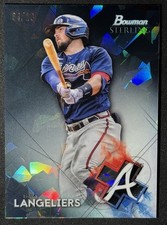2021 Bowman Sterling Black Atomic Refractor /10 Shea Langeliers Braves/Athletics