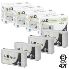 LD 4pk Replacement Black Ink Cartridge for Epson 786XL T786XL120 WF-4630 WF-4640