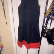 Vince Camuto Navy Red Colorblock Sleeveless A-Line Dress Round Neck Size 14