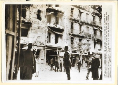 1942 First German Air Raid on Algiers After Invasion Original Press Wirephoto