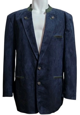 AMARETTA Herren Bayrische Trachtenjacke, Blau Soft Tiroler, Sportswear DE-54