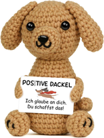 Du Schaffst Das Geschenk - Handgemachte GehäKelte Dackel Mit Mutmacher Botschaft