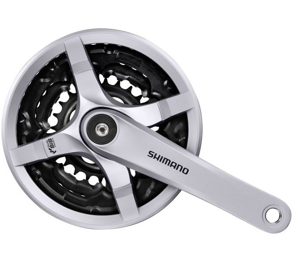 Shimano Tourney FCTY501 Kettenradgarnitur Kurbel 28-38-48 ZäHne 175Mm Silber-image