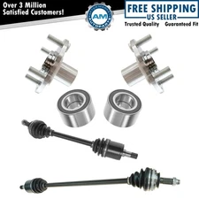 Front CV Axle Shaft Assembly Wheel Hub Bearing Kit Set 6pc New for Civic Del Sol