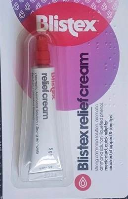 Blistex Relief Cream 5g Lip Balm for Cold Sores Dry Cracked Chapped Sore Lips