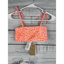 Billabong Chase the Wind Bikini Swim Top New Girls Size 8 Pink Floral Beach Vaca