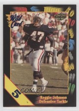 1991 Wild Card Draft 5 Stripe Reggie Johnson #4 Rookie RC 11pj. rookie card picture