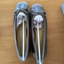 C.Paravano Shoes for Women Bowknot Ballet Flats Sliver size 7 NEW