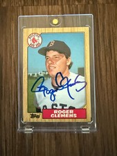 1987 Topps- Roger Clemens- Auto Autograph- Red Sox