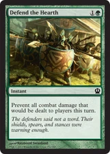 1 x Defend the Hearth - Foil - Theros - Heavy Play - MTG