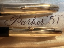 PARKER penna stilografica 51 caricatore + Matita meccanica astuccio vintage