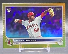 2022 Topps Series 2 #554 Oliver Ortega Los Angeles Angels Gold Foil Rookie